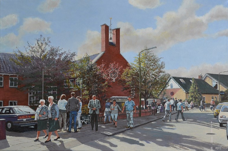 ’Zondagmorgen’, olieverf op doek, 40 x 60 cm, agdj’13 Copyright