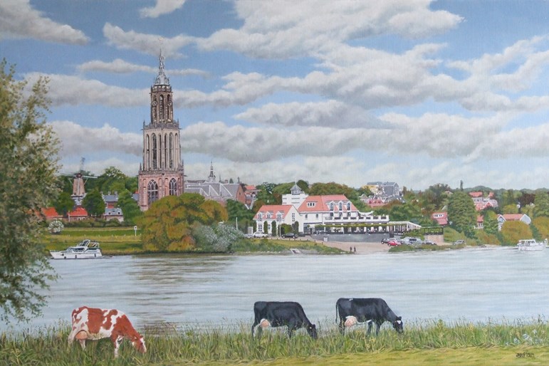 Rhenen, olieverf op doek, 60 x 90 cm, agdj’13 Copyright