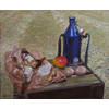 Boerenmaaltijd, schilderij van Bram de Jong, olieverf op linnen, 50 x 60 cm