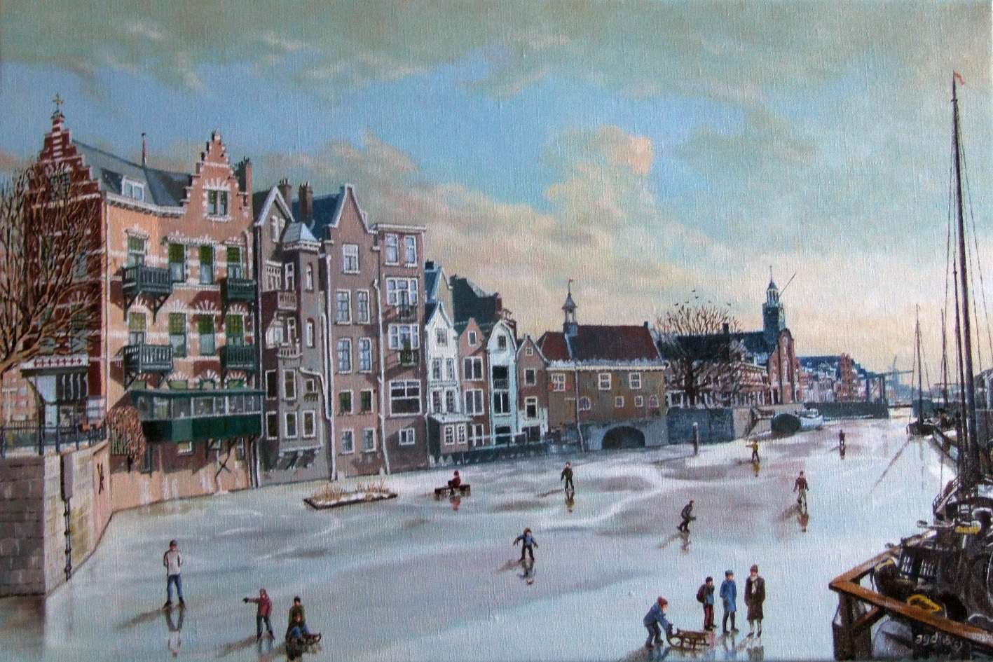 Rotterdam - Delfshaven in de winter