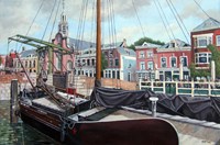 Rotterdam Delfshaven 2, olieverf op doek, 60 x 90 cm, agdj’14 Copyright