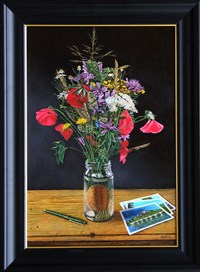Veldboeket, olieverf op doek, 40 x 60 cm, agdj’16 Copyright