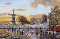 Woudrichem winter, olieverf op linnen, 60 x 90 cm, agdj’17Copyright