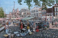 Gouda, brocante markt – olieverf op linnen, 40 x 60 cm, agdj’18 Copyright