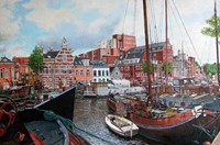 Groningen, Noorderhaven, olieverf op linnen, 60 x 90 cm, agdj’20 Copyright