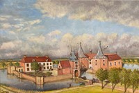 Het Slot van Langerak, olieverf op doek, 40 x 60 cm, agdj’21Copyright