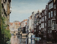 Dordrecht, 40 x 50 cm, olieverf op doek, agdj 1984
