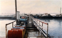 Het Lange Veer 1, olieverf op doek, 50 x 80 cm, agdj 1993