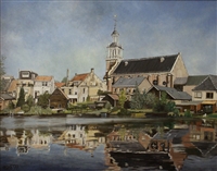 H’veld-G’dam, De Wiel zomer, olieverf op doek, 70 x 90 cm, agdj 1999