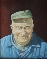 Boer JdJ, olieverf op doek, 40 x 50 cm, agdj 1991