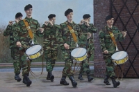 Tamboers & Pijpers, Korps Mariniers, olieverf op linnen, olieverf/linnen, 60 x 90 cm, agdj’11Copyright